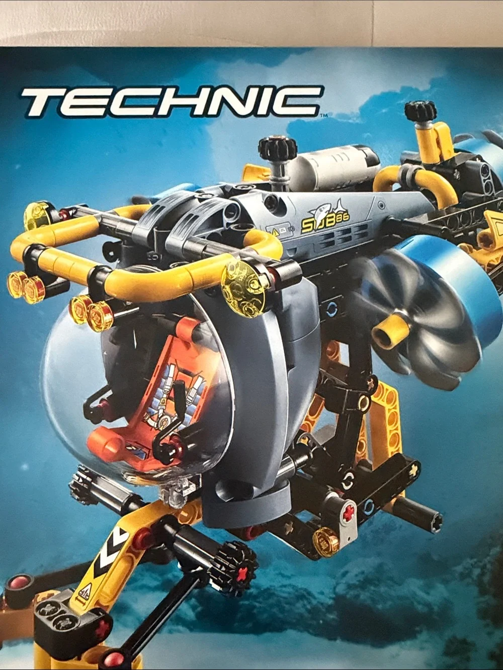 Lego Technic Deep-Sea Research Submarine - Yellow, Blue & Gray